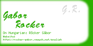 gabor rocker business card
